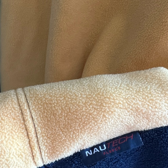 ❌SOLD❌ NAUTICA VINTAGE Nautech Fleece Pullover 1/4 Zip Yellow Navy | MEDIUM - Picture 8 of 12